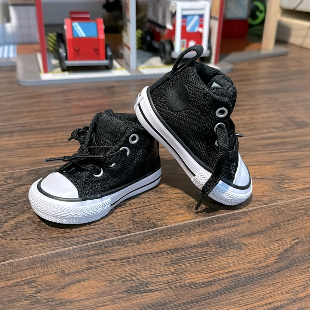 Converse Black & White Baby Walker High-Top Sneakers